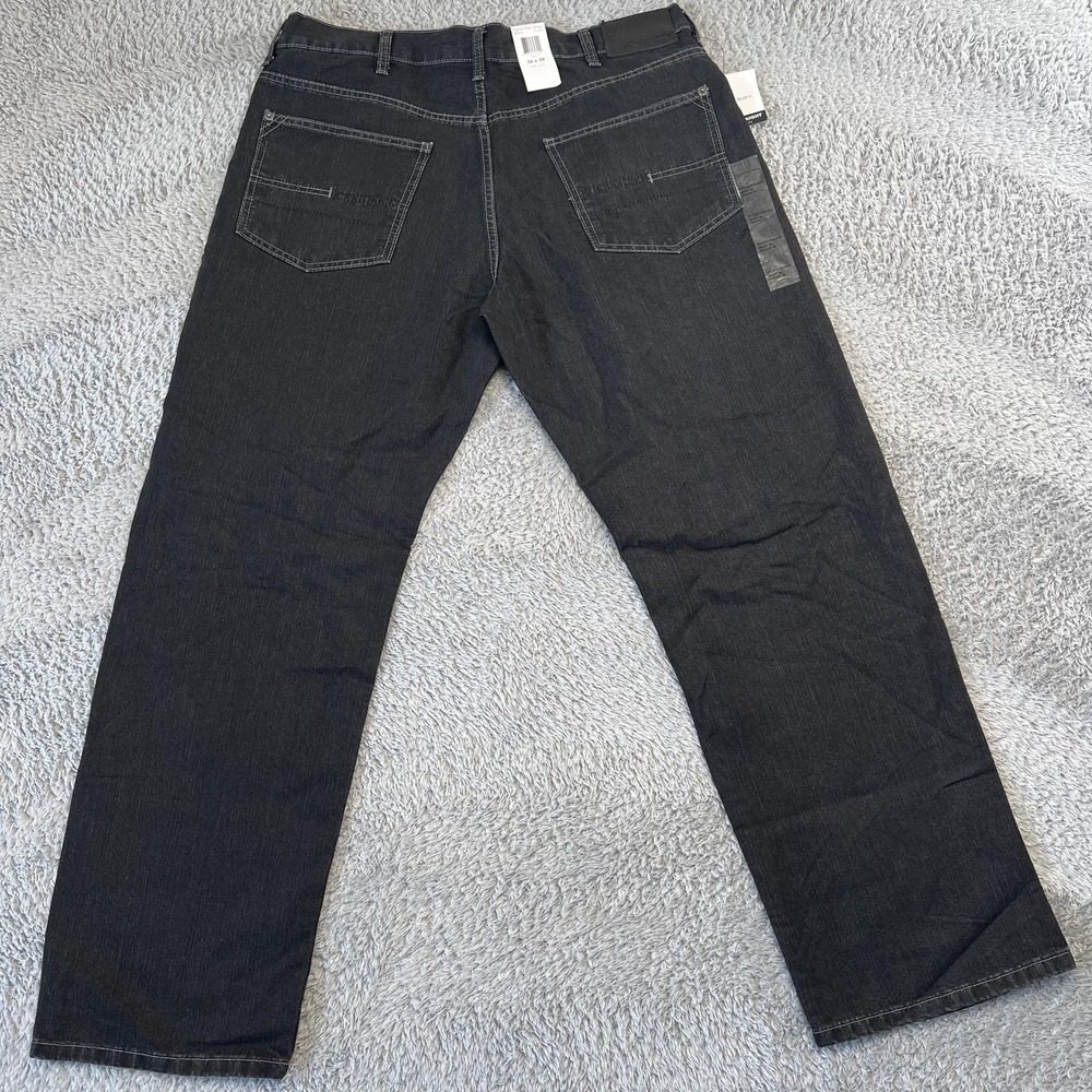 Calvin Klein Jeans Jeans Mens 36x31 Black Relaxed Straight NWT Office Casual - Picture 2 of 5